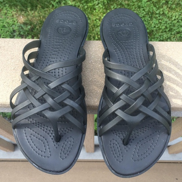 womens black huarache sandals